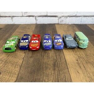 7 Disney Pixar Cars Hicks Depost McQueen N2O Cola Swift Finn Hippie Van 1:55